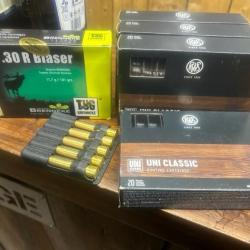 Munition 30R Blaser RWS et Brenneke
