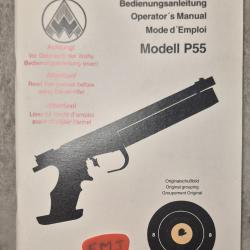 Notice pour pistolet FEINWERKBAU P55