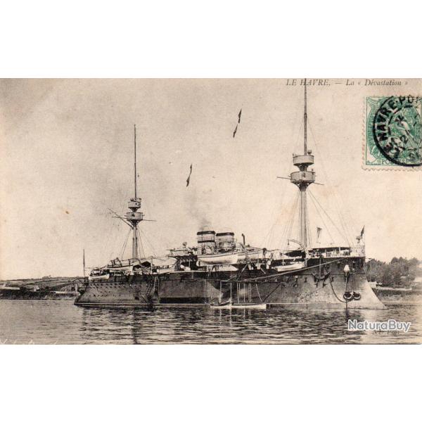 Carte postale ancienne Le Havre cuirass� D�vastation -N�8891