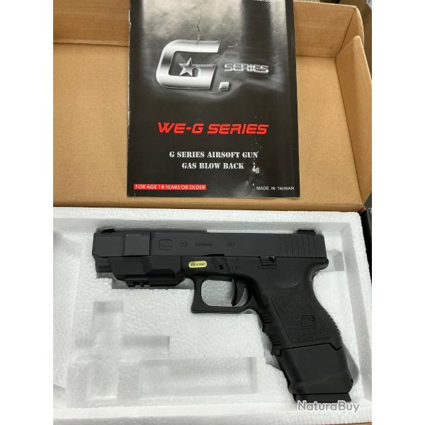 Glock g33 gaz we culasse m�tal mobile