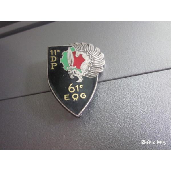 insigne 61eme escadron de quartier g�n�ral  11� DP division parachutiste / drago paris