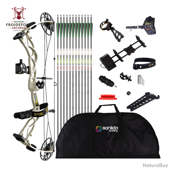 Arc � poulie Dragon X9 Package - Sanlida - 10-70 lbs / Noir