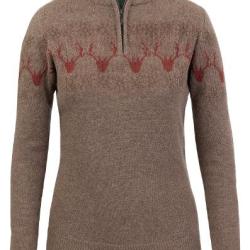 Pull jacquard Femme - Deer - Laksen - S / Khaki