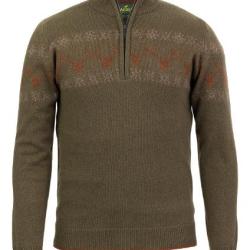 Pull jacquard Homme - Deer - Laksen - XL / Khaki