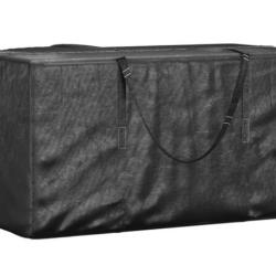 Sac rangement sapin No&euml;l poly&eacute;thyl&egrave;ne noir 150x75x75 cm r&eacute;sistant eau UV