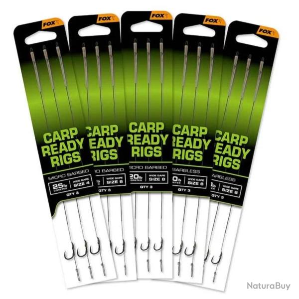 FOX EOS BARBLESS READY RIGS - X3 WIDE GAPE FOX 8 20lb