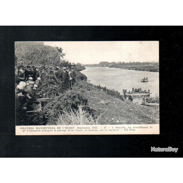 grandes manoeuvres de l'ouest septembre 1912, a marcilly les mitrailleuses du 41e d'infanterie prot�
