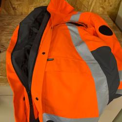 Parka orange avec doublure Gore-Tex