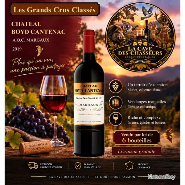 Ch�teau Boyd Cantenac 2019 1 caisse de 6 bouteilles de 75cl AOC Margaux 3�me Grand Cru Class�