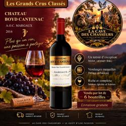 Ch&acirc;teau Boyd Cantenac 2016 1 caisse de 6 bouteilles de 75cl AOC Margaux 3&egrave;me Grand Cru Class&eacute;