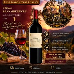 Ch&acirc;teau Branaire Ducru 2016 1 caisse de 6 bouteilles de 75cl AOC St Julien 4&egrave;me Grand Cru Class&eacute;