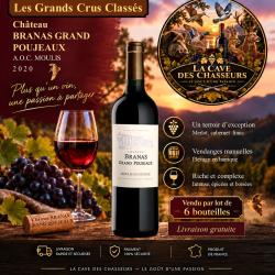 Ch&acirc;teau Branas Grand Poujeaux 2020 1 caisse de 6 bouteilles de 75cl AOC Moulis Cru Bourgeois Excep