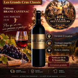 Ch&acirc;teau Brane Cantenac 2018 1 caisse de 6 bouteilles de 75cl AOC Margaux 2&egrave;me Grand Cru Class&eacute;