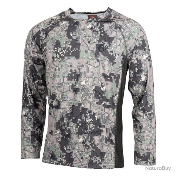 Destock !!! Tshirt Ml Stretch Digital Vert Somlys