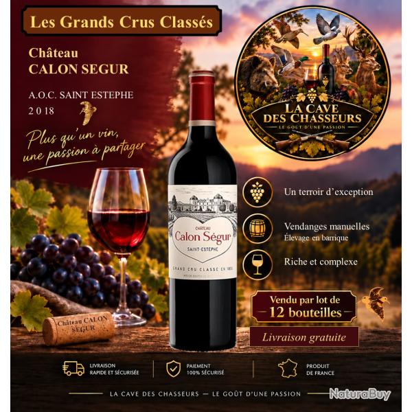 Ch�teau Calon S�gur 2018 1 caisse de 12 bouteilles de 75cl AOC St Est�phe 3�me Grand Cru Class�