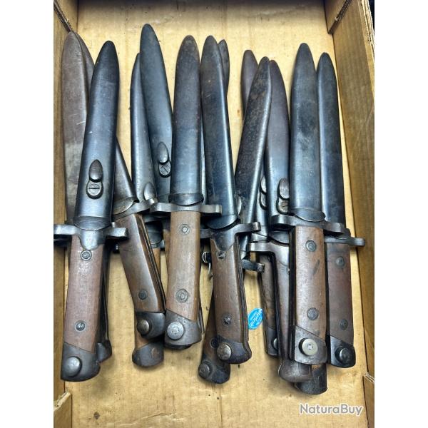 BAIONNETTE  CARCANO 38, lame fixe