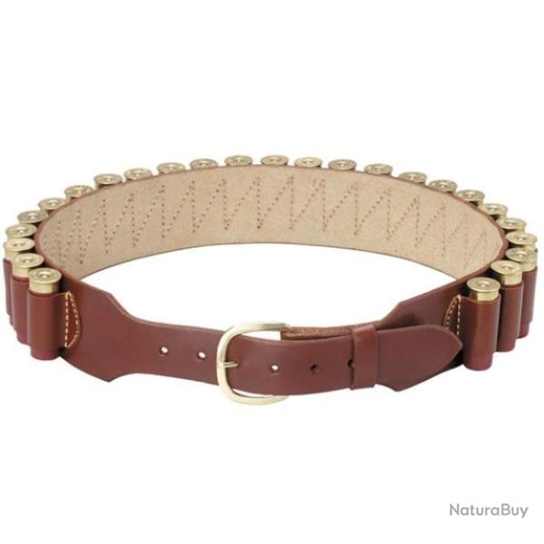 Cartouchi�re TRIPLE K en cuir de selle am�ricain calibre 12 (25 cartouches) Taille Small