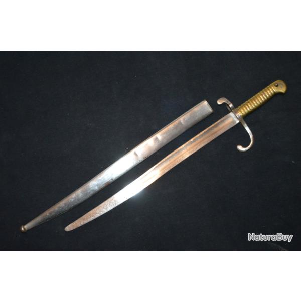 BAIONNETTE MODELE 1866 DES BATAILLON SCOLAIRE-FUSIL CHASSEPOT SCOLAIRE-BELLE EPOQUE 1880/1914
