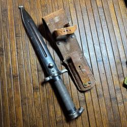 Ba&iuml;onnette Su&eacute;doise Mauser Mle 1896 Eskilstuna Marquages R&eacute;gimentaires Landstormen Fourreau & gouset