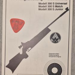 Notice pour carabine FEINWERKBAU Mod&egrave;le 300S