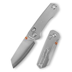 Couteau Trivisa Scarab Ultra-S Lame Acier ZDP-189 Manche Titane Gris Crossbar Lock TVJM09STSZ