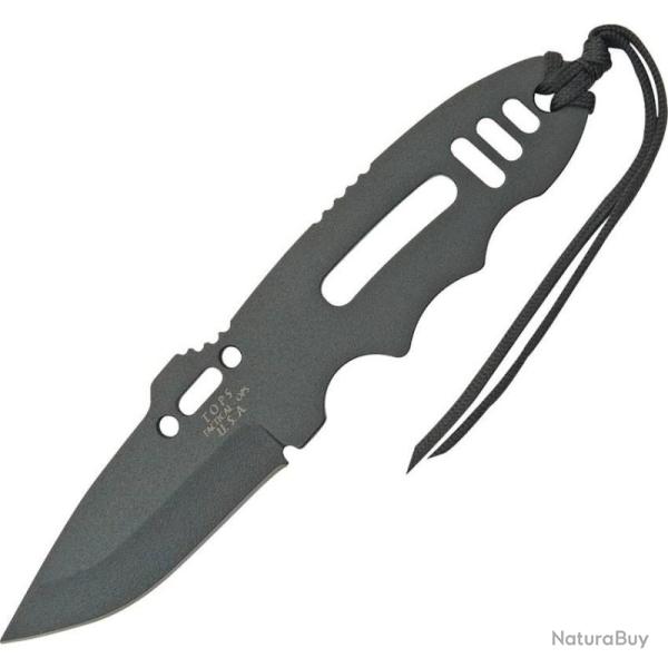 Couteau Fixe TOPS CAT 201 Lame Acier 1095 Manche Acier Noir �tui Kydex Made In USA TP201