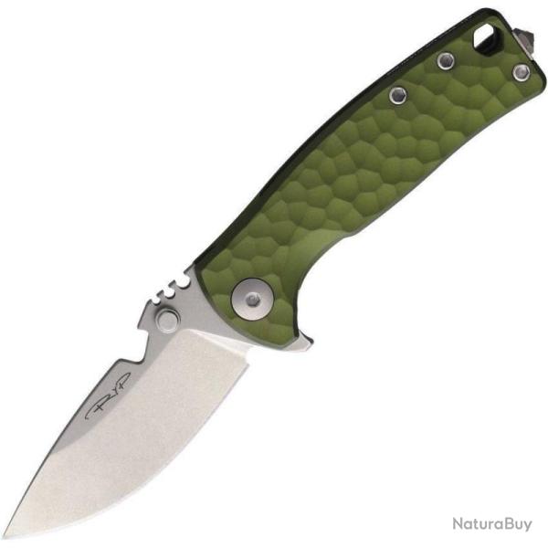 Couteau DPx HEST F Lame Acier M390 Manche Alu Vert Framelock Made In Italy DPXHSF071