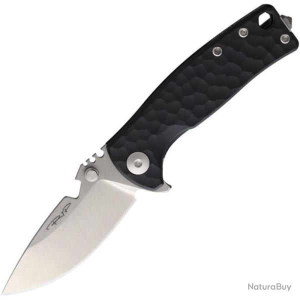 Couteau DPx HEST F Lame Acier M390 Manche Alu Noir Framelock Made In Italy DPXHSF072