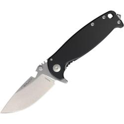 Couteau DPx HEST F Lame Acier Sleipner Manche Titane Noir Framelock Made In Italy DPXHSF450