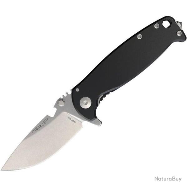 Couteau DPx HEST F Lame Acier Sleipner Manche Titane Noir Framelock Made In Italy DPXHSF450