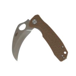 Couteau Honey Badger Knives Claw Smooth Large Lame Acier 8Cr13MoV Manche FRN Tan Liner Lock HB1102