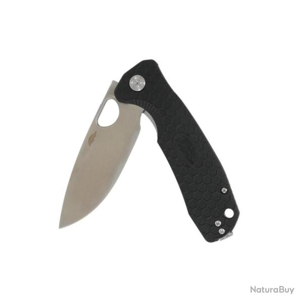 Couteau Honey Badger Knives Drop Point Medium Lame Acier 8Cr13MoV Manche FRN Noir Liner Lock HB1011