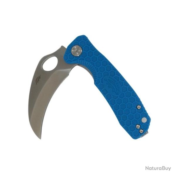 Couteau Honey Badger Knives Claw Smooth Large Lame Acier 8Cr13MoV Manche FRN Bleu Liner Lock HB1137