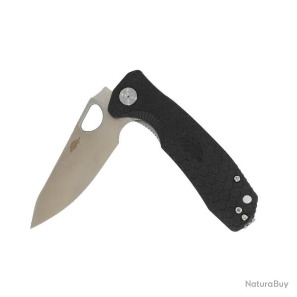 Couteau Honey Badger Knives Leaf Medium Lame Acier D2 Manche FRN Noir Liner Lock HB1386