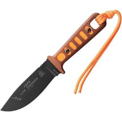 Couteau TOPS Lite Trekker HO Lame Acier 1095 Manche Micarta Orange &Eacute;tui Kydex Made In USA TPTLTHO