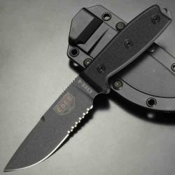 Couteau ESEE 4 Tactical Lame Acier 1095 Manche Micarta Noir &Eacute;tui Synth&eacute;tique Made In USA ES4STGB