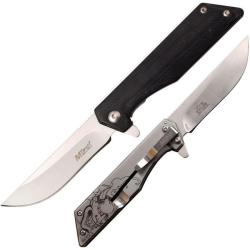 Couteau MTech 1160LD Lame Acier 3Cr13 Manche G10 Noir Framelock MT1160LD