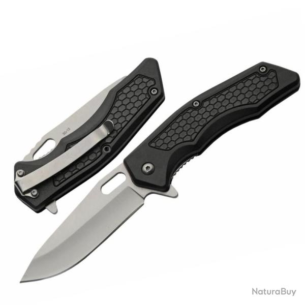 Couteau Rite Edge Dark Hive Lame Acier 3Cr13 Manche ABS Noir Linerlock CN300595