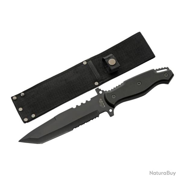 Couteau Fixe Rite Edge Ranger Tanto Lame Acier 3Cr13 Manche ABS Noir �tui Nylon CN211631
