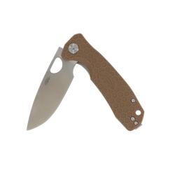 Couteau Honey Badger Knives Drop Point Medium Lame Acier 8Cr13MoV Manche FRN Tan Liner Lock HB1012