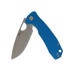 Couteau Honey Badger Knives Drop Point Medium Lame Acier 8Cr13MoV Manche FRN Bleu Liner Lock HB1017
