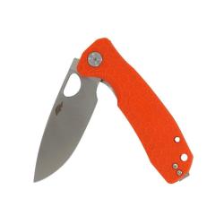 Couteau Honey Badger Knives Drop Point Medium Lame Acier 8Cr13MoV Manche FRN Orange HB1019