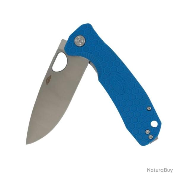 Couteau Honey Badger Knives Drop Point Large Lame Acier D2 Manche FRN Bleu Liner Lock HB1020