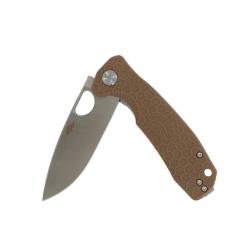 Couteau Honey Badger Knives Drop Point Small Lame Acier D2 Manche FRN Tan Liner Lock HB1027