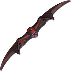 Couteau S-TEC Bat T27309RD Lame Acier Inox Manche Aluminium Noir et Rouge Linerlock A/O STT27309RD