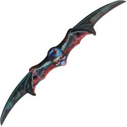 Couteau S-TEC Bat T27309BL Lame Acier Inox Manche Aluminium Noir et Bleu Linerlock A/O STT27309BL