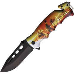 Lot de 3 Couteau S-TEC Fireman Lame Acier Inox Manche ABS Multicolore Linerlock A/O STT2716321
