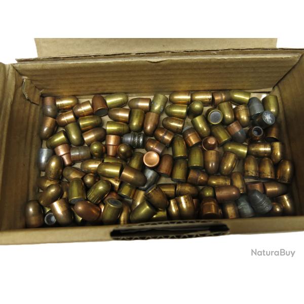 Lot de 107 ogives calibre 45 ACP