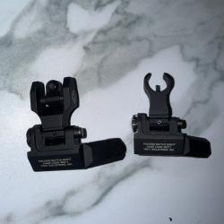 Vis&eacute;e m&eacute;canique Troy Industries d&eacute;port&eacute;e 45&deg; pour AR-15