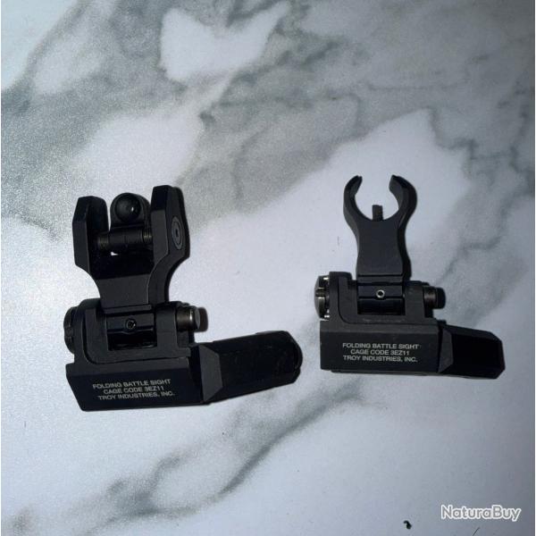 Vis�e m�canique Troy Industries d�port�e 45� pour AR-15